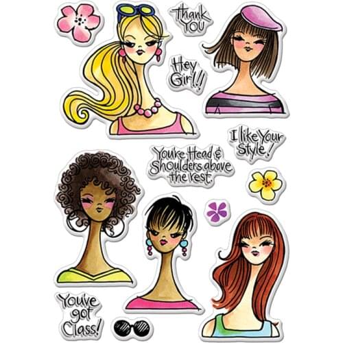 Fashion Girl Style Clear Silicone Stamps For DIY Scrapbooking Photo Album Cards Making Decor 2019 New Stamps