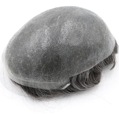 Men Toupee M Bangs Thin SKin Base Pu Women Toupee Natural Hailrine Men Toupee Human Hair Replacement System