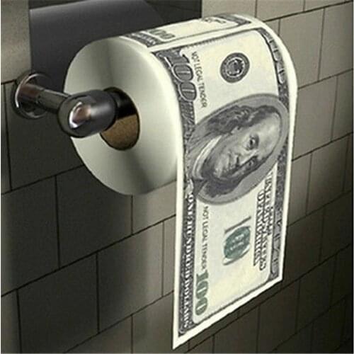 Money Soft Toilet Paper Towel Bath Tissue Roll Bathroom Money Toilet Roll Cleaning Clothes