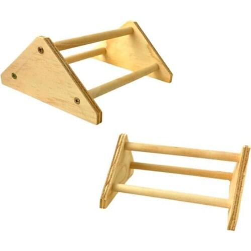 Natural Wood Bird Perch Standing Bar Chick Training Perch Non-toxic Parrot Toys Stable Stand Station Cage Accessories