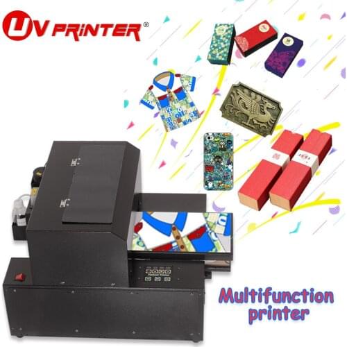 A4 small home 6-color UV inkjet printer for DIY pattern custom printing flat cylindrical all-in-one machine portable