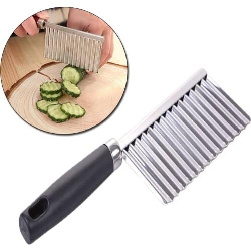 New Kitchen Knives Stainless Steel Vegetable Fruit Wavy Cutter Potato Cucumber Carrot Waves Edged Tool Peeler Cooking Tools