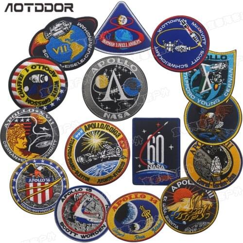 ORIGINAL APOLLO 11 VOYAGER EMBLEMS Velcros PATCHES Space Force Space Explore Travel Collage USA Apollo Mission Patch