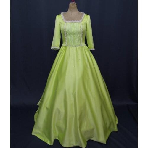 Princess Amber Dress Cosplay costume green dress custom made
