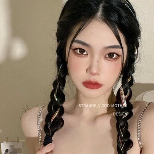 Braiding artifact ornament ornament headdress dirty dirty braids color head rope chain ribbon high ponytail hair ornaments