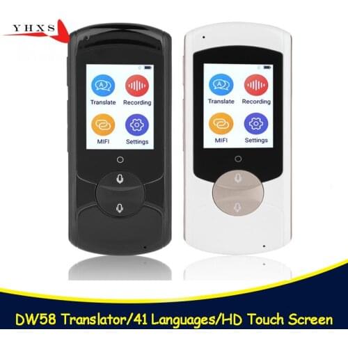 Portable 41 Languages Smart Voice Translator 2.0 Touch Screen WIFI Network Offline English Russian Korean Language Translator