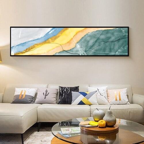 Gold Yellow Poster Canvas Painting Nordic Style Wall Art Abstract Colorful Marble Pictures For Living Room Modern Home Decor