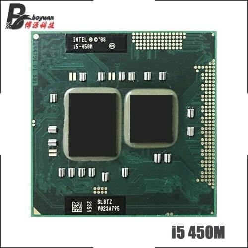 Intel Core i5-450M i5 450M SLBTZ 2.4 GHz Dual-Core Quad-Thread CPU Processor 3W 35W Socket G1 / rPGA988A