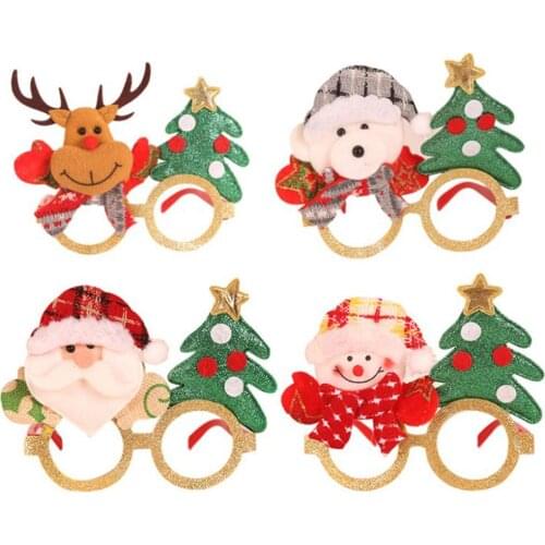 Christmas Decoration Glasses Clothing Party Glasses Frame Ornament Spectacles Costumes Parties Glasses New Year Gift Toy