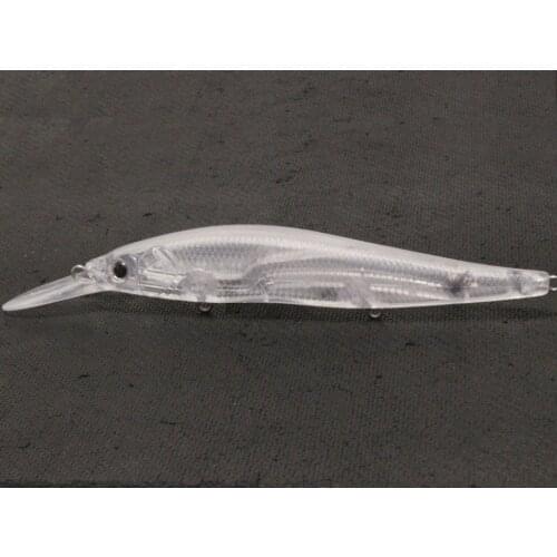 WLure 14g 13cm Long Casting Weight Transfer System Deep Diving Jerkbait Unpainted Fishing Lure UPM817