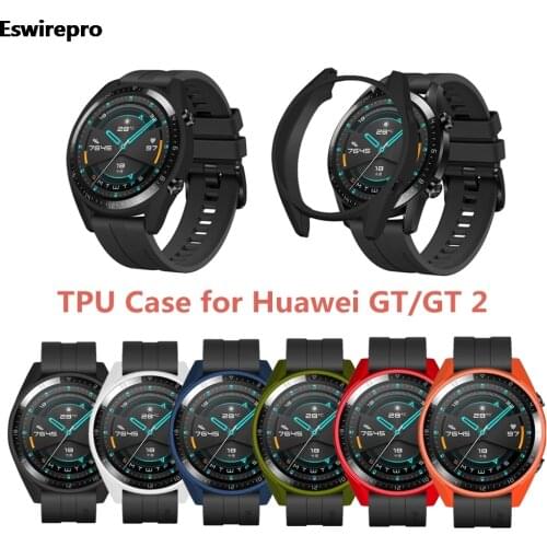 Watch Cover for Huawei Watch GT/GT2 46mm Soft TPU Protector Smart Accessories Watch Shell Cover for huawei gt 2 46mm protective