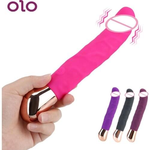 OLO Sex Toys for Women Lesbian Erotic Machine Female Masturbator G-Spot Stimulator Realistic Penis 10 Modes Big Dildos Vibrators