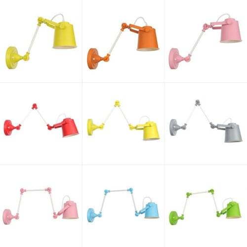 Modern simple living room, hall, bedroom, bedside, warm small clothing store, corridor, colorful macarone wall lamp