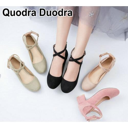 Sweet new fashion Mary Jane shoes Dancing Womens Pumps With High Heels Women Buckle Strap Comfortable Casual shoes Big Size 43