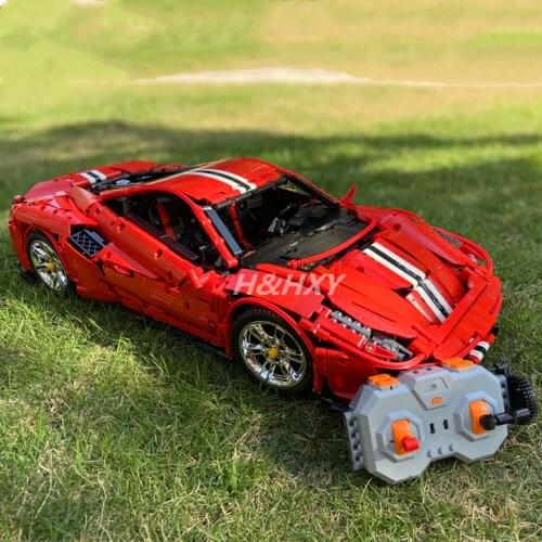 IN STOCK 20001 38004 3388A 3388B 3388C C61042 C61043 High-tech Italian Super Race Car Model Building Block Bricks Toys gift