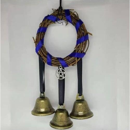 Witch Bells Pentagram Magic Protection Good Luck Banish Evil Witch Gothic Jewelry Door Decor Occult Jewelry