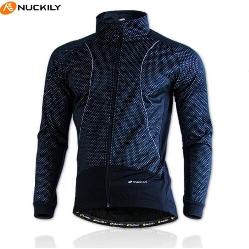 NUCKILY Bike Jacket Clothing Rainproof Fleece Coat Thermal Bicycle Jacket Windproof Ropa Ciclismo Bike Bicycle Cycling Jacket