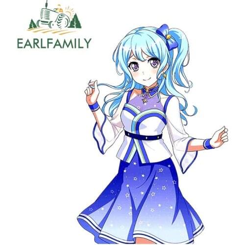 EARLFAMILY 13cm x 9cm for BanG Dream Anime Girl Car Stickers and Decals Fashion Vinyl Car Wrap Waterproof 3D Bumper Decoration
