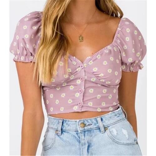 Summer New Women Shirts Vintage Casual Solid Bandage Puff Sleeve Vest Shorts Tops Bandage Shorts Tops Women Shirts New Arrivals