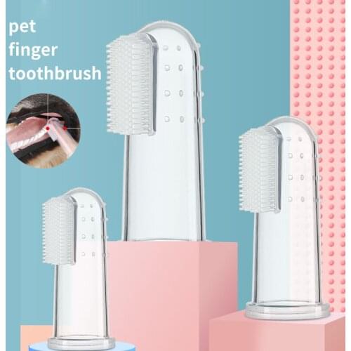 Finger Cots Toothbrush Pet Teeth Cleaning Silicone Toothbrush Dog Oral Cleaning Pet Finger Toothbrush Cat toothbrush
