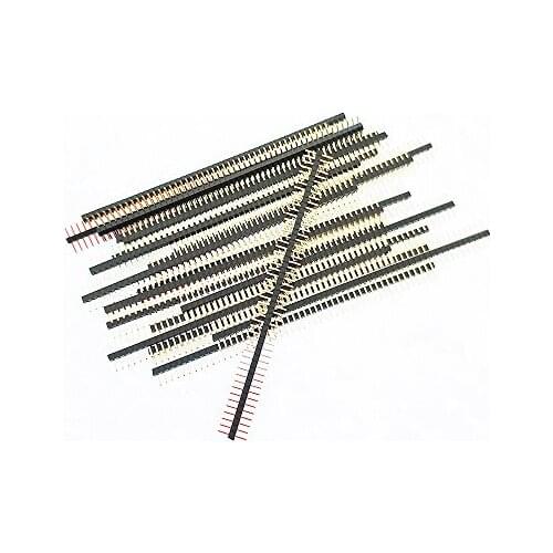 1.0mm Pitch 1X50P Male Pin Header, Straight 180D Rohs, Gold-Plated (1X50P SIP 180D, Male Pin Header) 10PCS