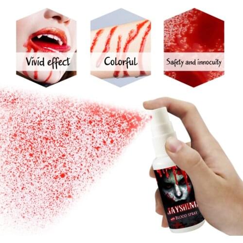 1Pc 3*3*10CM Fake Blood Spray Halloween Realistic Fake Blood Vampire Zombie Makeup Accessories Role Playing Props