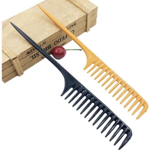 1 Pc 2 Colors Professional Tip Tail Comb for Salon Barber Section Hair Brush Hairdressing Tool DIY Hair Wide Teeth Combs