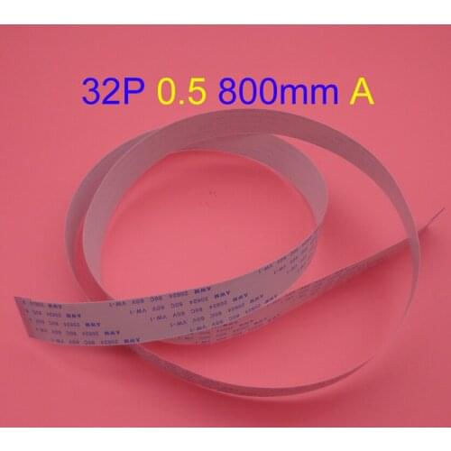 10PCS 32pin FFC FPC flat line flexible cable 0.5mm pitch 32 pin A Forward Length 800mm Ribbon Flex Cable AWM 20624 80C 60V VW-1