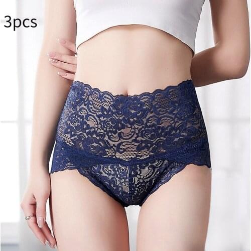 3pcs/set Lace Underwear Womens Underwear High Waist Plus Size Womens Sexy Underwear Hip Underwear Seamless Underwear Hip