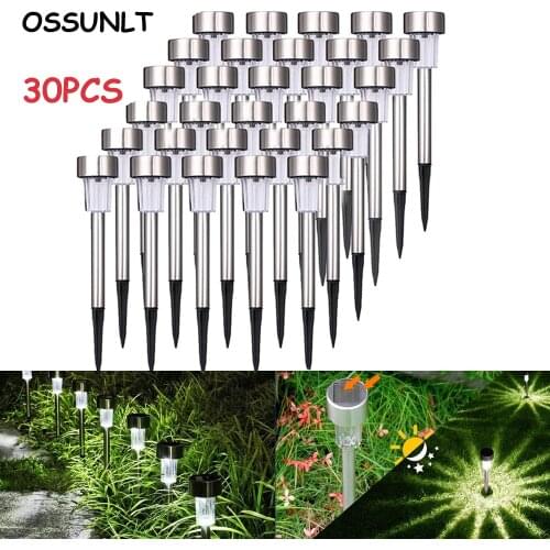 30pcs Solar Lawn Light Hollow Jardin Lamp Outdoor Solar Garden Lights Pathway Light Waterproof Luz Solares Exterior Garden Decor
