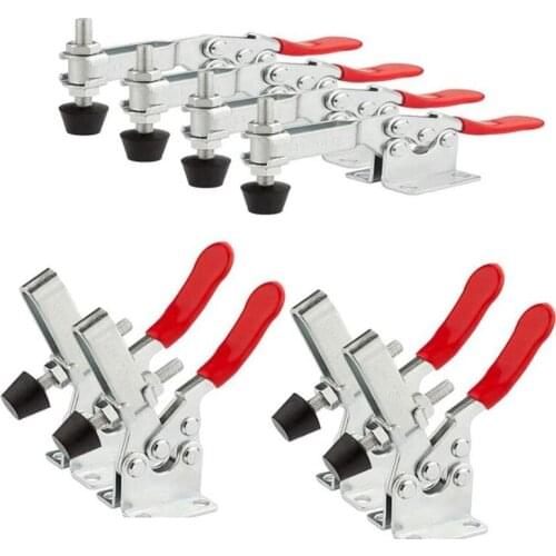 8 Pack 201B Toggle Clamp, Hand Tool Toggle Clamp, Horizontal Heavy Duty Quick-Release Clamp for Jointer Jig