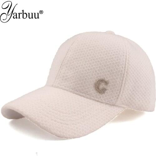 [YARBUU] 2021 Brand Winter Baseball Cap For Women Letter G Keep Warm Casquette Womens Corduroy Warm Hat wholesale