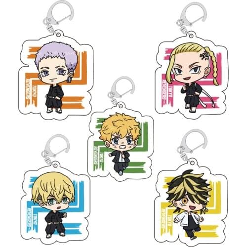 Anime Tokyo Revengers Tokyo Avengers keychain trinket Cosplay Manjiro Ken Takemichi Hinata Atsushi Chibi cute Bag Key ring
