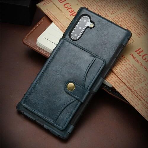 Phone Case For Samsung Galaxy Note 10 Plus Note 10 Pro 5G Case Luxury Vintage Leather Wallet Card Cover Phone Bags Shells Fundas