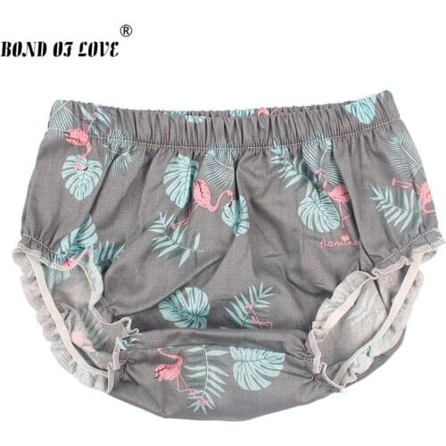 Cotton Baby Bloomers Newborn Diaper Cover Cute Tutu Flamingo Pattern Baby Girl Lace Bow Shorts Hot Newborn Baby Clothes