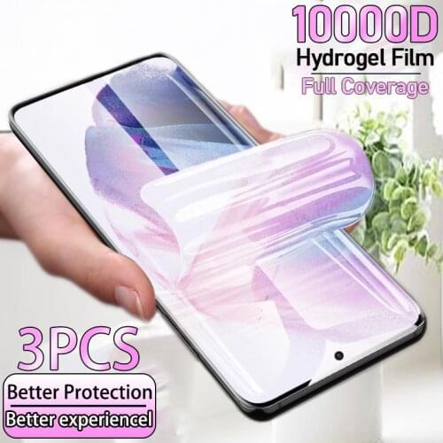 1-3PC 1000D Hydrogel Film For Samsung S21 S20 Note 20 Ultra Plus Screen Protector For Samsung A52 A51 A72 A71 A32 A21S S10 S9 S8