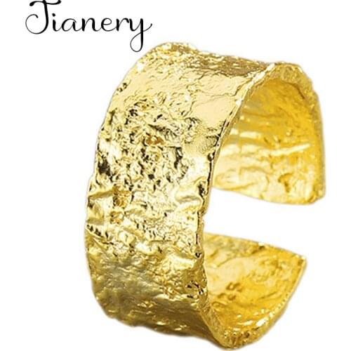 Exaggerated Antique Silver Color Irregular Round Rings For Women Rock Jewelry Statement Finger Ring anillos mujer bijoux