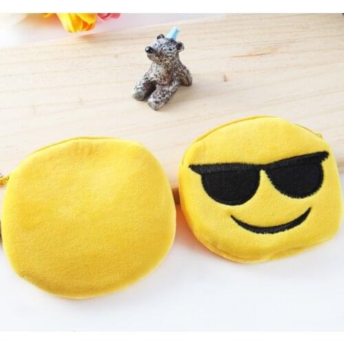 2021 cute expression plush coin purse male and female student coin purse coin storage bag key coin bag student gift small wallet