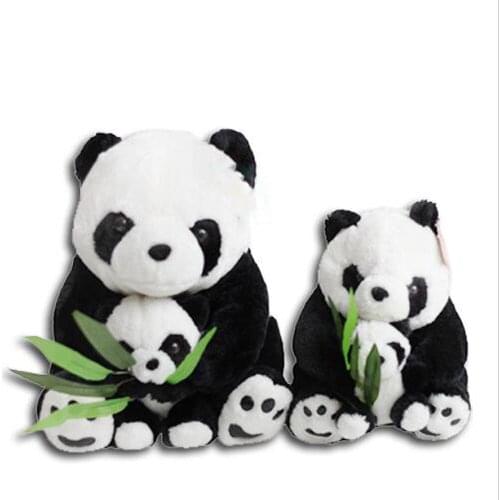 BOLAFYNIA Mother pandas hold bamboo panda plush toy doll children Stuffed toy for birthday gifts