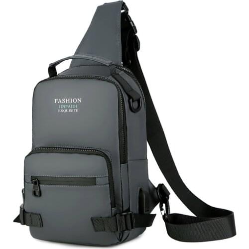 New mens personal pocket bag large capacity simple ipad chest bag smart USB charging shoulder messenger bag crossbody hand bag