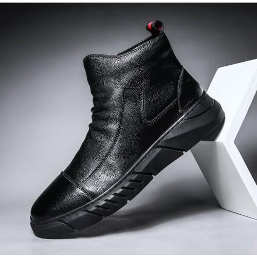 New Plus Cotton Winter Men Boots Mens Shoes Casual High Top Shoes Men High Quality Martin Boots Men Snow Boots