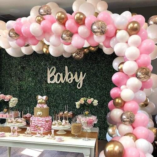 118Pcs Macaron Pink Balloon Chain Set Birthday Wedding Party Supplies Decoration Package Balloon Accessories
