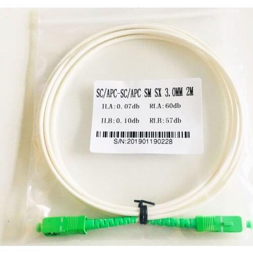 SMF Optical Patch cord 2m 3.0mm LSZH SC/Apc SC/UPC LC 50pcs Free shipping