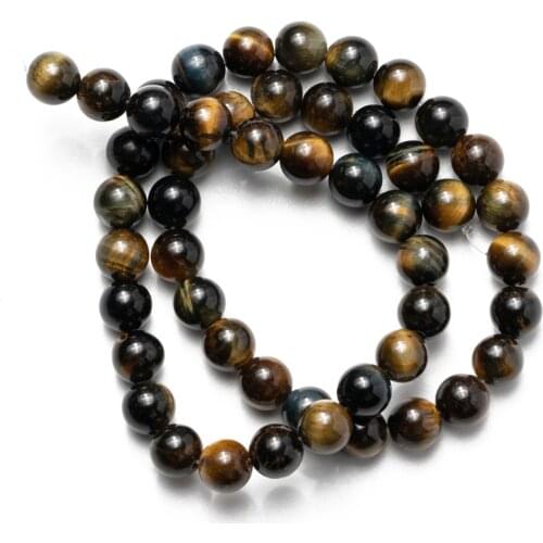 Wholesale Yellow Blue Tiger Eye Natural Stone Beads Round Loose Beads Needlework for Jewelry Making 4 6 8 10 12mm DIY Bracelet