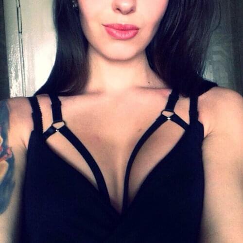 Pastel Goth Harness Lingerie Women Sexy Body Harness Bra Gothic Suspender Belt Women Fetish Wear Cage Bralette Bodysuit O0227