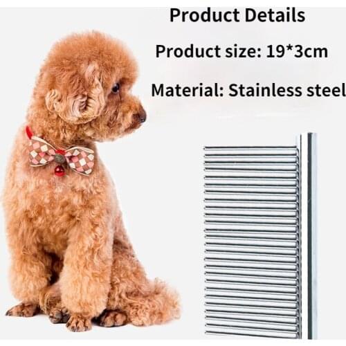 Stainless Steel Pet Comb Dog Grooming and Dense Dual Purpose Pet Hair Remover Pet Accessories Suuplies Pet Grooming Dog Brush