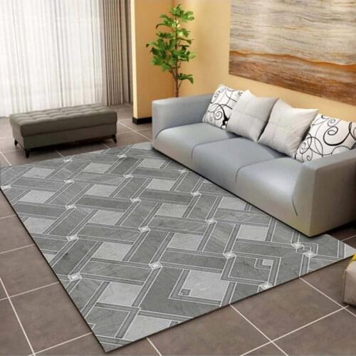 Nordic Gray Geometric Large Carpets for Living Room Bedroom Big Area carpet Modern alfombra Custom Home 3D Printed Floor Mat/Rug