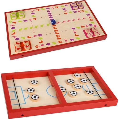 Kids 2 in 1 apult Bumper Flying Chess Board Puzzle Toy Table Interactive Game