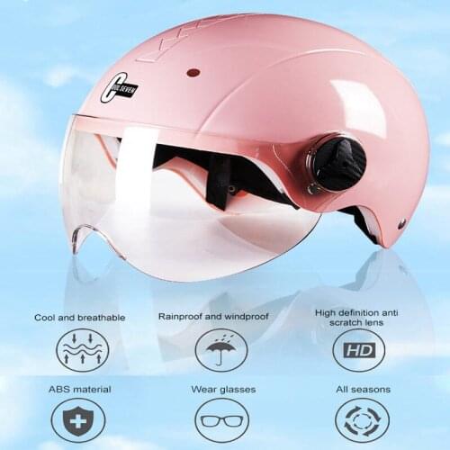 Helmet Motorcycle Helmet Mens And Womens Riding Helmets With Color-changing Lenses Portable Motorcycle Electric Accessories