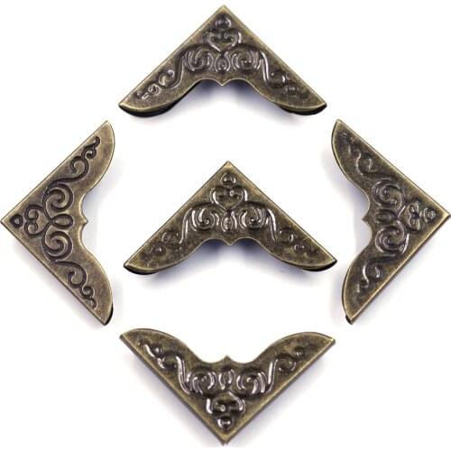 Corner Protector For Book Photo Scrapbooking Albums Menus Folders Triangle Luck Cloud Lace Bags DIY Ornament Bronze Tone 30.5mm